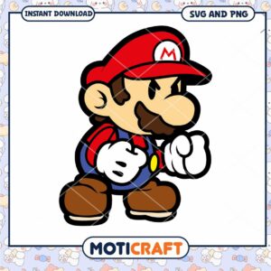 Paper Mario SVG PNG Instant Download