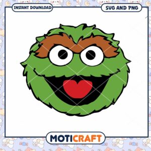 Oscar the Grouch PNG design for crafts