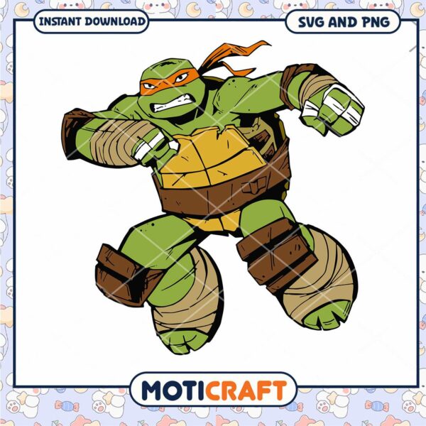 Ninja Turtle Cartoon Character Download, SVG and PNG Files Available