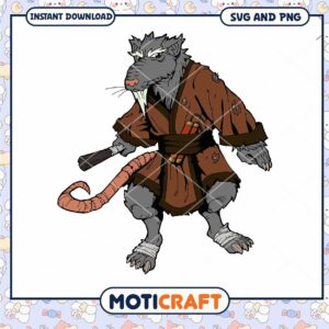 Ninja Rat Character SVG and PNG Downloadable Art