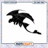 Night Fury Dragon SVG Silhouette PNG Download