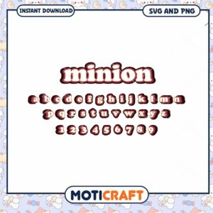 Minion Retro Alphabet SVG PNG Font