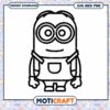 Minion Outline Design for Crafting, Instant Download PNG File 2 Minion Outline Design for Crafting, Instant Download PNG File