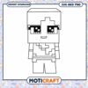 Minecraft SVG Coloring Page