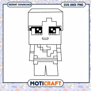Minecraft SVG Coloring Page