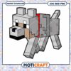 Minecraft style dog illustration, perfect for digital downloads