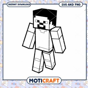 Minecraft Steve SVG Cut File
