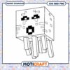 Minecraft Squid Coloring Page SVG PNG