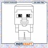 Minecraft Steve SVG Coloring Page