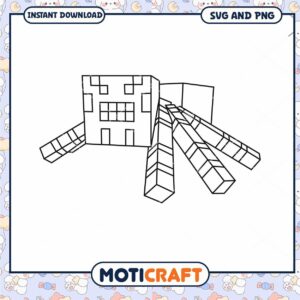 Minecraft spider coloring page, fun and creative download options