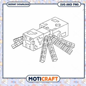 Minecraft Spider SVG Coloring Page