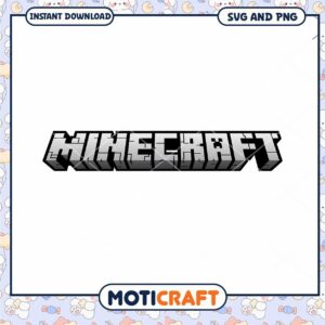 Minecraft logo design for creative projects, instant download SVG PNG