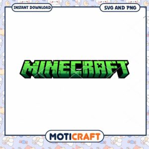 Minecraft logo design available for download, perfect for gamers