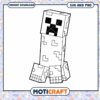 Minecraft Creeper SVG PNG Coloring Page 1 Minecraft Creeper SVG PNG Coloring Page