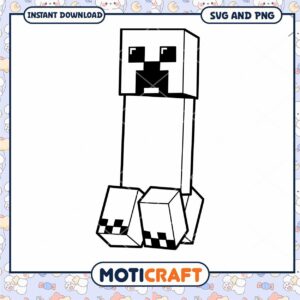 Minecraft Creeper SVG and PNG Download, Instant Art for Fans