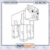 Minecraft Cow SVG Coloring Page