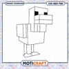 Minecraft Chicken SVG PNG Coloring Page