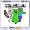 Minecraft character PNG set for instant download, perfect for projects