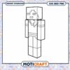 Minecraft Character Outline Template, Perfect for Coloring Fun