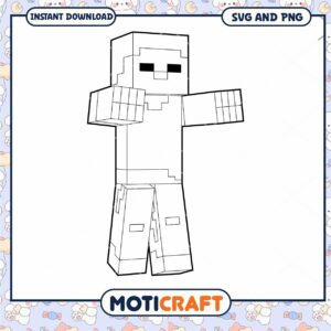 Minecraft Character Outline for Coloring