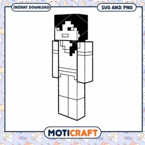 Minecraft Character Outline for Printing
