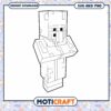 Minecraft character outline drawing, instant download SVG and PNG