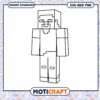 Minecraft character outline for coloring, available in SVG and PNG