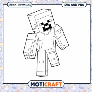 Minecraft Character Line Art Printable