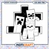 Minecraft character coloring page, instant download in SVG PNG format