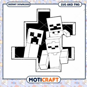 Minecraft character coloring page