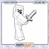 Minecraft Character Coloring Page, Instant Download SVG and PNG