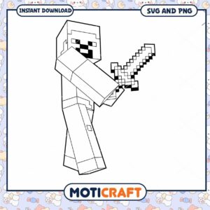 Minecraft Character Coloring Page