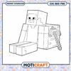 Minecraft Character Coloring Page, fun printable art for kids