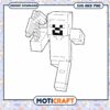 Minecraft character coloring page, instant download in PNG format