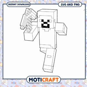 Minecraft character coloring page