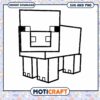 Minecraft animal outline design, perfect for crafting projects
