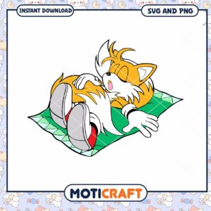 Miles Tails Prower Sleeping SVG PNG