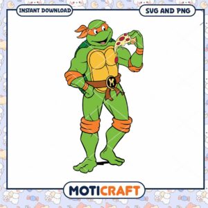 Michelangelo Pizza SVG PNG Instant Download