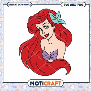 Mermaid character illustration in vibrant colors
