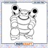 Mega Mewtwo X SVG Coloring Page