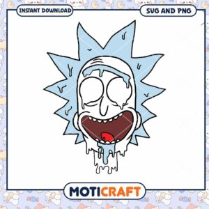 Melting Rick SVG & PNG Instant Download