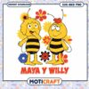 Maya and Willy Bee Art, fun digital download for kids projects