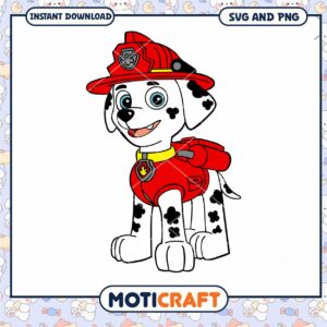 Marshall Paw Patrol SVG PNG Instant Download