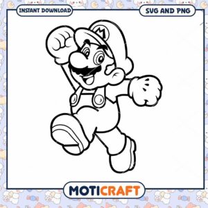 Mario SVG Cut File Instant Download