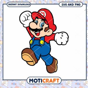 Mario SVG Instant Download PNG
