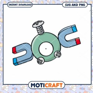 Magnet with Screw Design for SVG and PNG Download