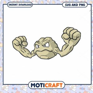 Machop SVG Pokemon Muscle Digital Download