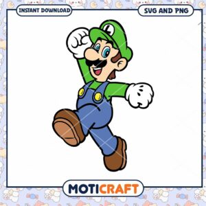 Luigi SVG PNG Instant Download