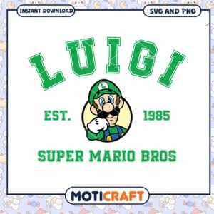 Luigi SVG PNG Super Mario Bros Design