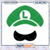 Luigi Hat Mustache SVG PNG Instant Download